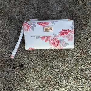 Guess rose wristlet wallet